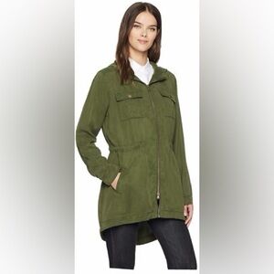 Three dots Olive Green Women's Twill Utility Jacket size S